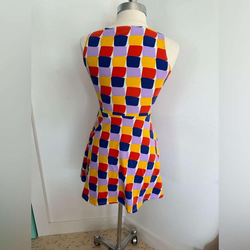 SOLD - Nooworks Grid Print Brenda Dress Size S - Picture 3 of 8